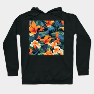 Tropical Flowers Pattern 8 Hoodie